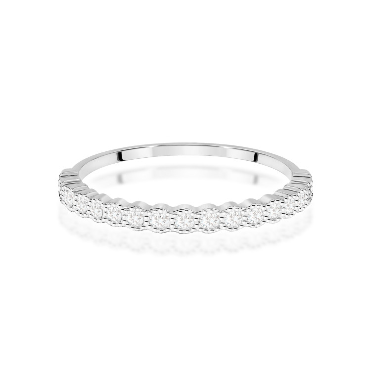 Pierścionek z białego złota z diamentami - próba 585 0,08CT W-635B
