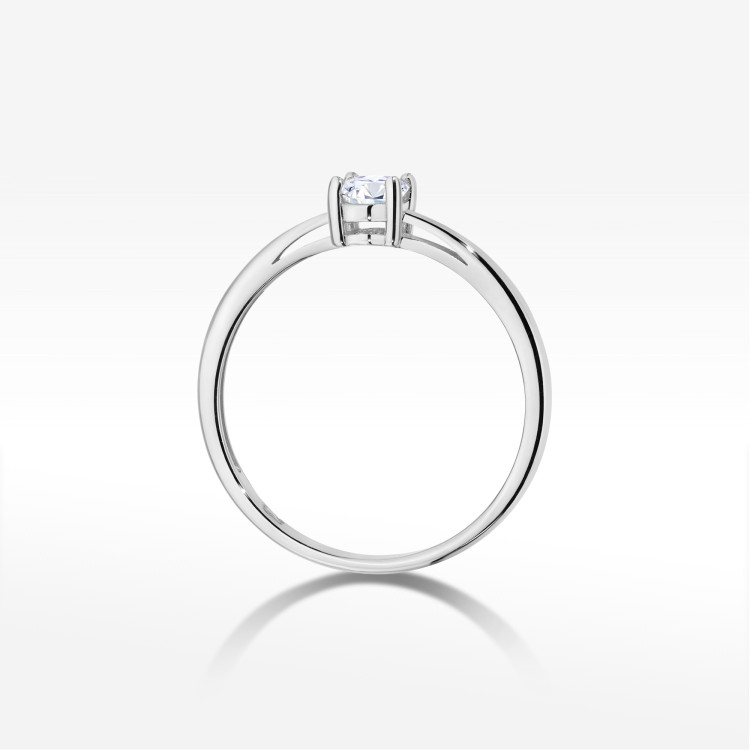 Pierścionek W0685 Diament Laboratoryjny 0,40ct białe złoto