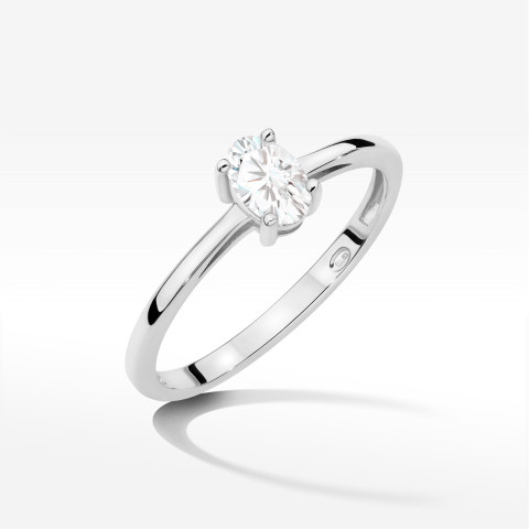 Pierścionek W0685 Diament Laboratoryjny 0,40ct białe złoto