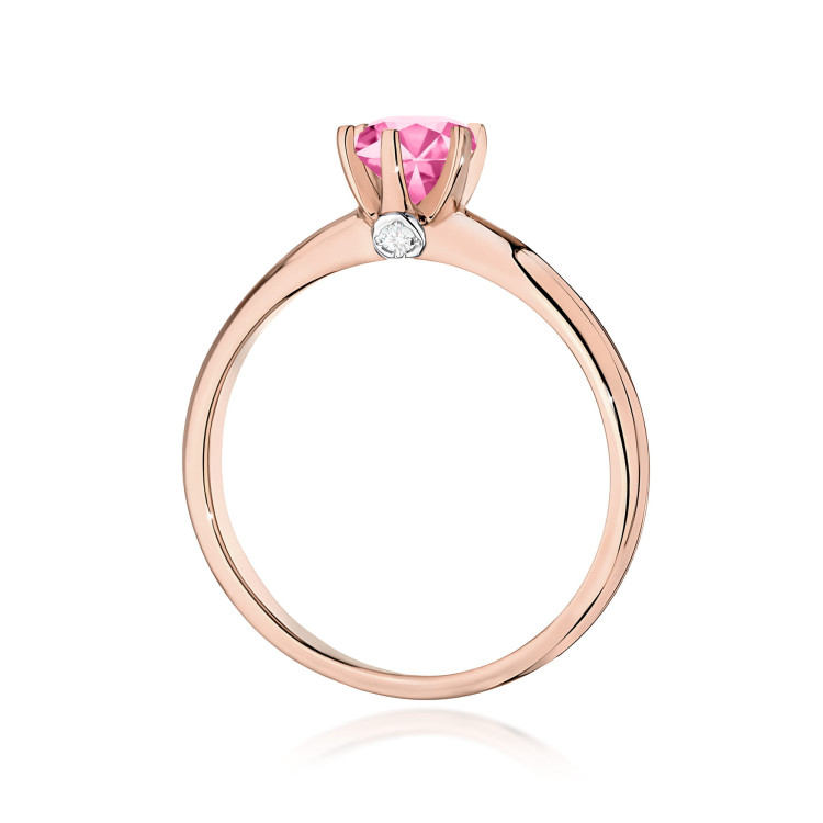 Pierścionek Różowy Topaz 0,64ct różowe złoto W0557