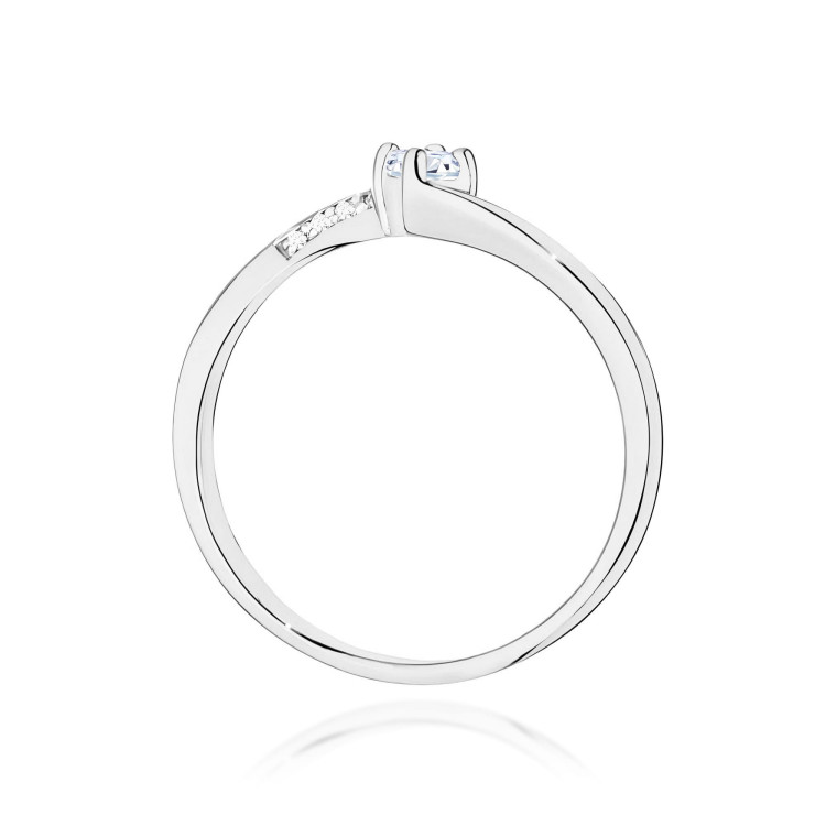 Pierścionek z białego złota z diamentami laboratoryjnymi 0,20CT- próba 585 w0262.B3.LDW.01