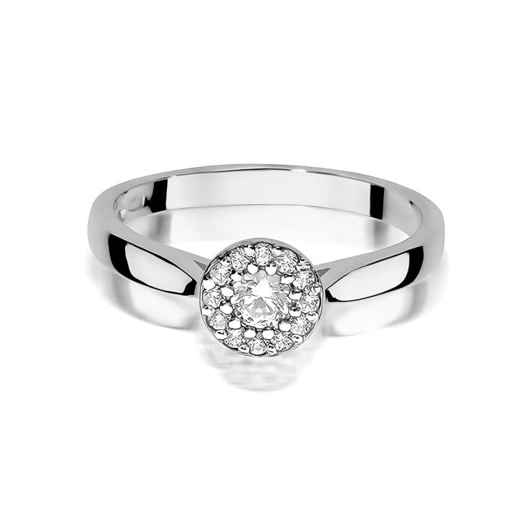 Pierścionek Diament Laboratoryjny 0,253ct białe złoto W0362
