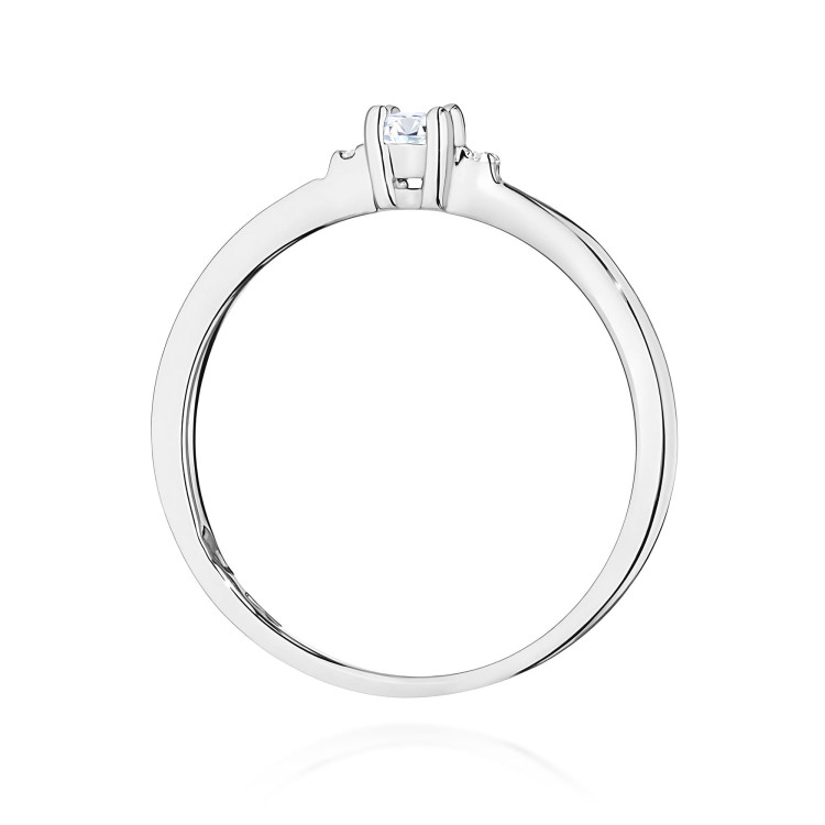 Pierścionek z białego złota z diamentami laboratoryjnymi 0,20CT- próba 585 w0464.B3.LDW.01