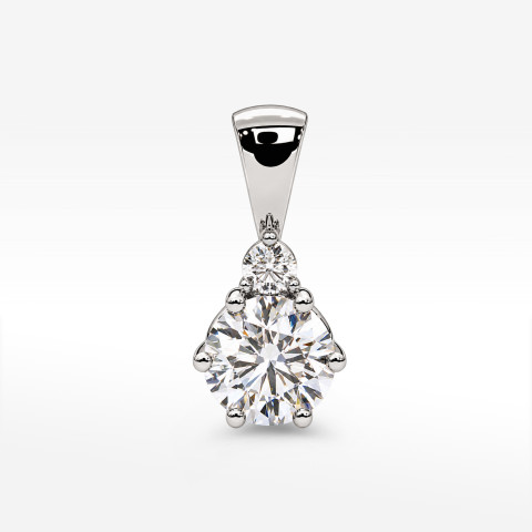 Zawieszka z białego złota z diamentami laboratoryjnymi - próba 585 0,515CT PZ-068bLAB