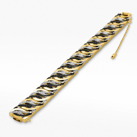 Bransoletka ze złota z cyrkoniami 19cm