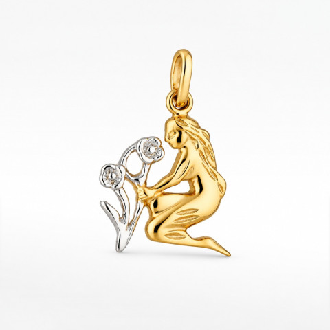 Zawieszka ze złota znak zodiaku panna