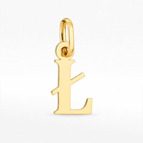 Zawieszka ze złota literka Ł