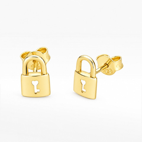 Kolczyki ze złota kłódki