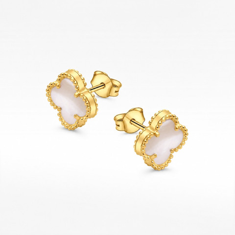 Kolczyki ze złota z masą perłową 12.5mm