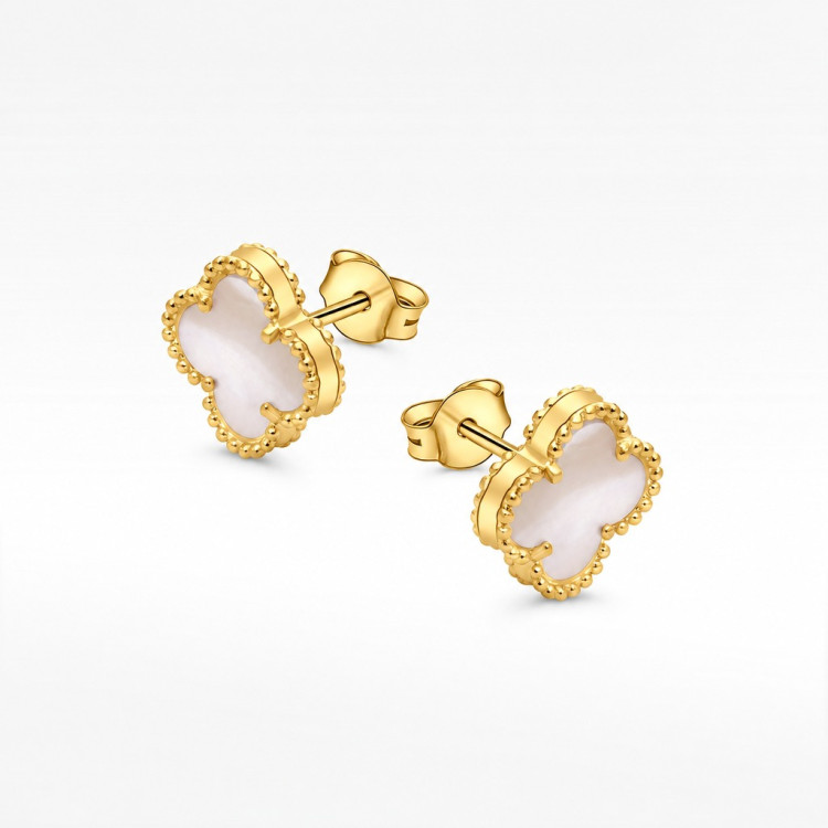 Kolczyki ze złota z masą perłową 12.5mm