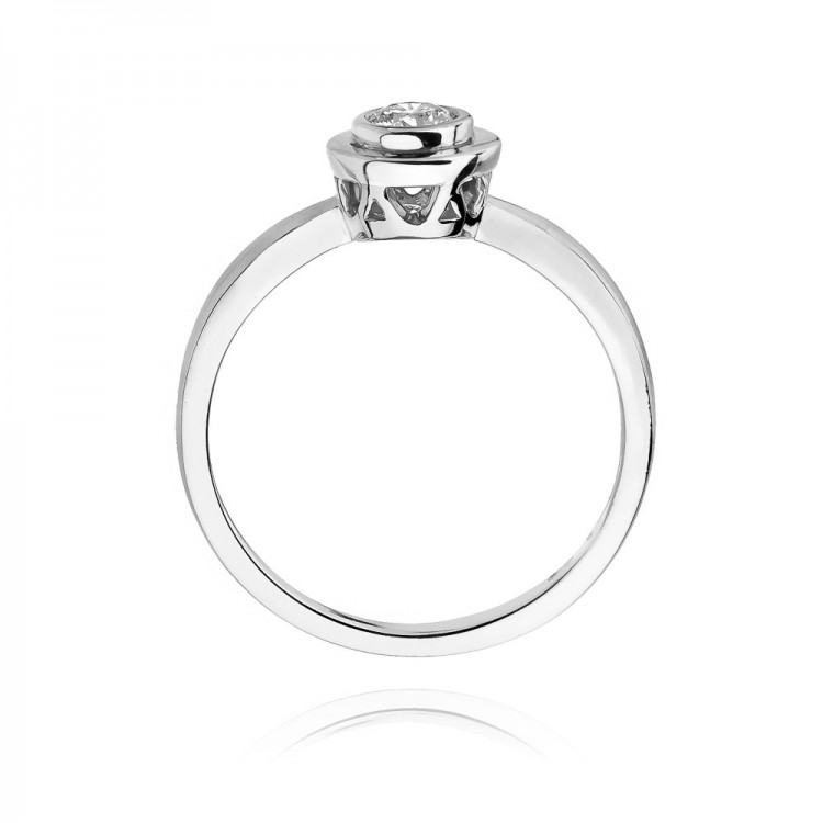 Pierścionek z białego złota z diamentem - próba 585 0,30CT W-294B 0.30ct