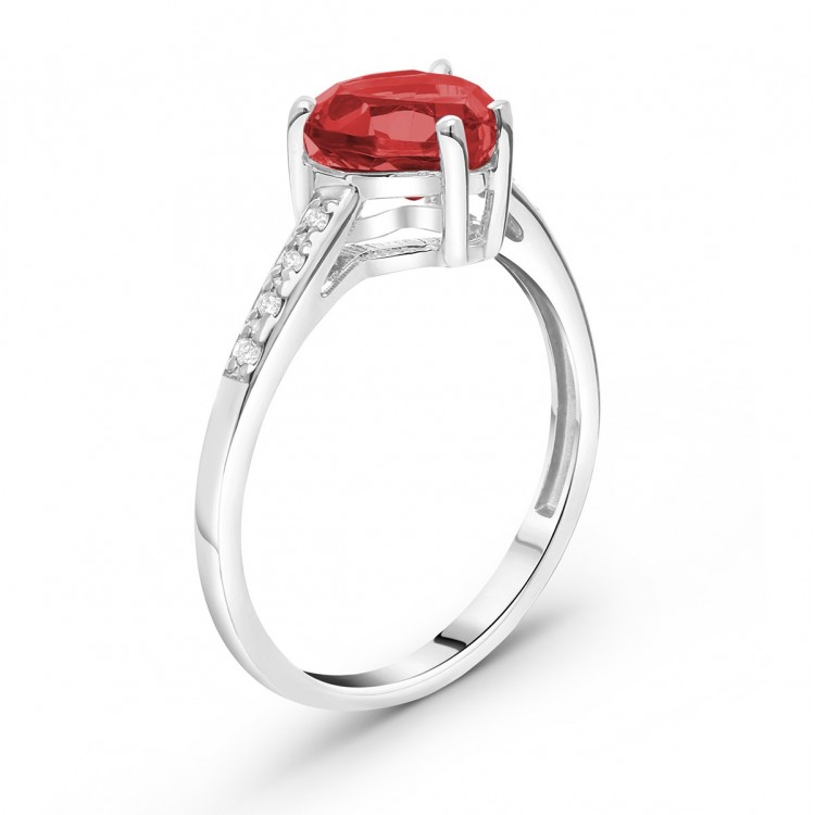 Pierścionek z białego złota z rubinem - próba 585 1,74CT PV-053BR