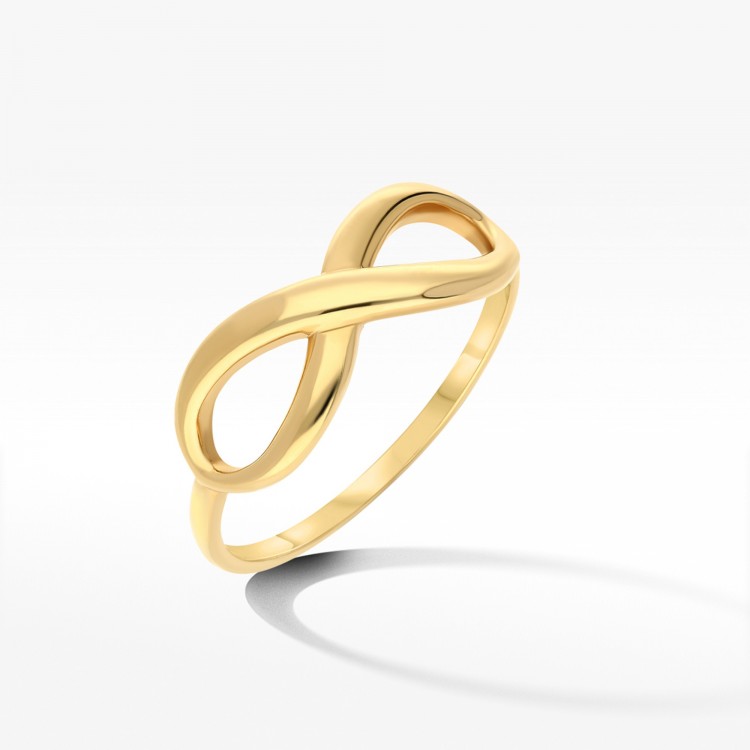 Pierścionek ze złota symbol nieskończoności