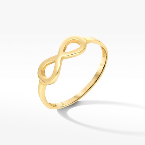 Złoty pierścionek symbol nieskończoności