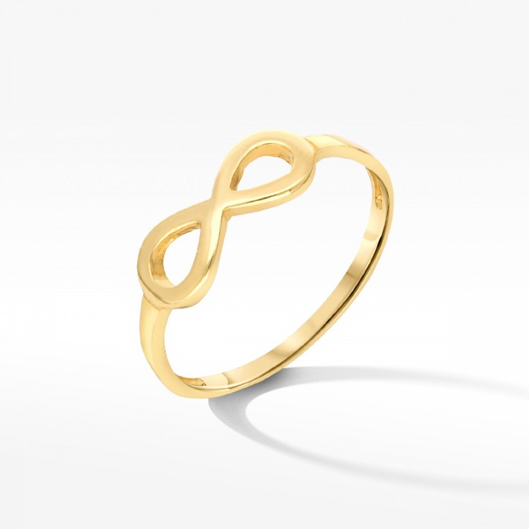 Złoty pierścionek symbol nieskończoności