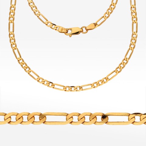 Łańcuszek ze złota 55cm Figaro pełny
