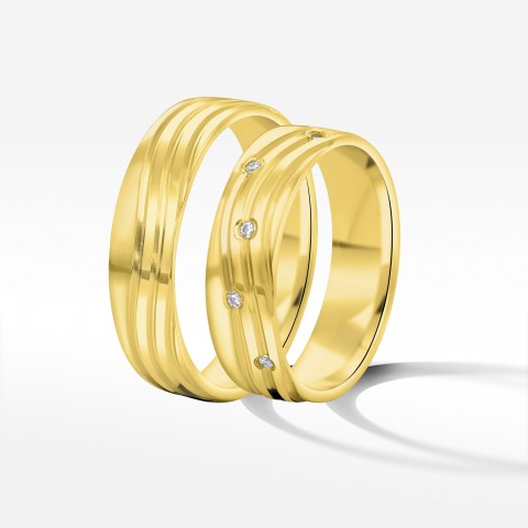 Obrączki ślubne z żółtego złota 5.5mm
