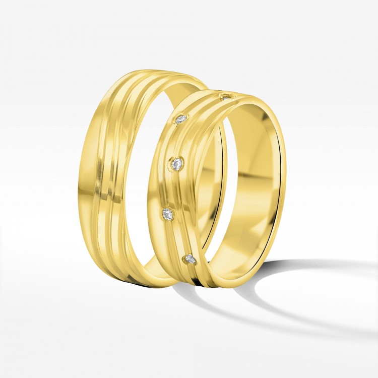 Obrączki ślubne z żółtego złota 5.5mm