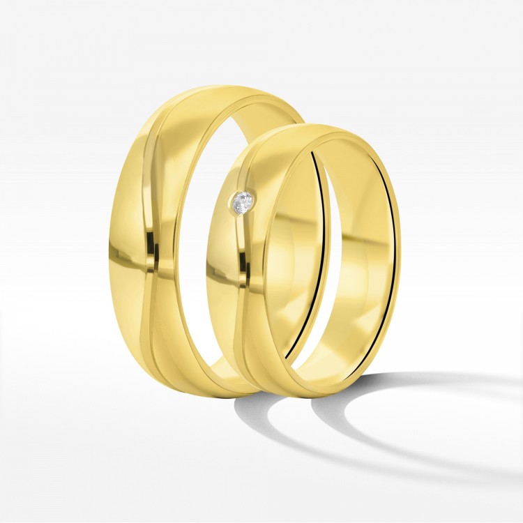 Obrączki ślubne z żółtego złota 5mm