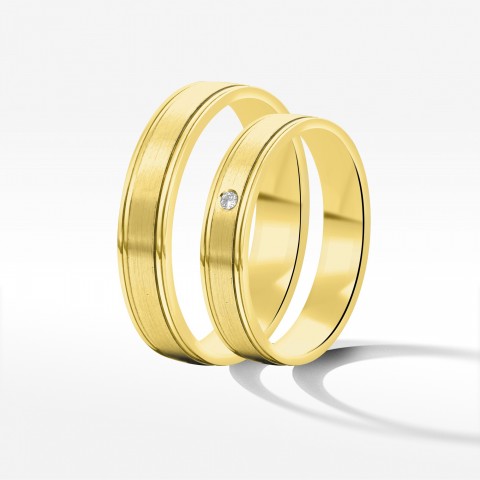 Obrączki ślubne z dwukolorowego złota 4mm