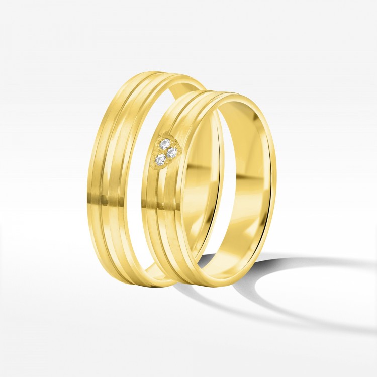 Obrączki ślubne z żółtego złota 4.5mm