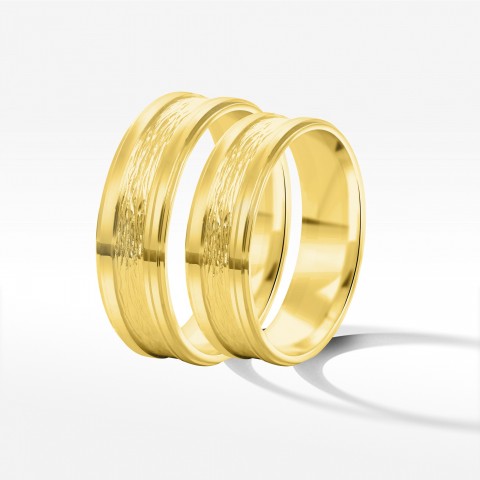 Obrączki ślubne z żółtego złota 6mm