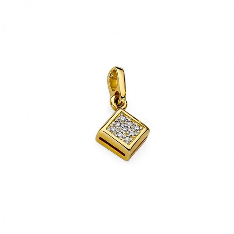 Zawieszka z żółtego złota z diamentami  - próba 585 0,045CT Z-036A