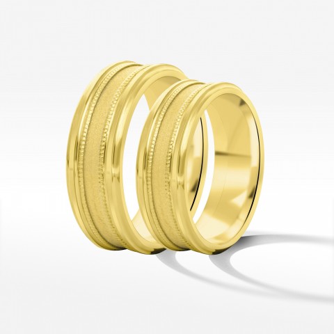 Obrączki ślubne z żółtego złota 6.5mm płaskie