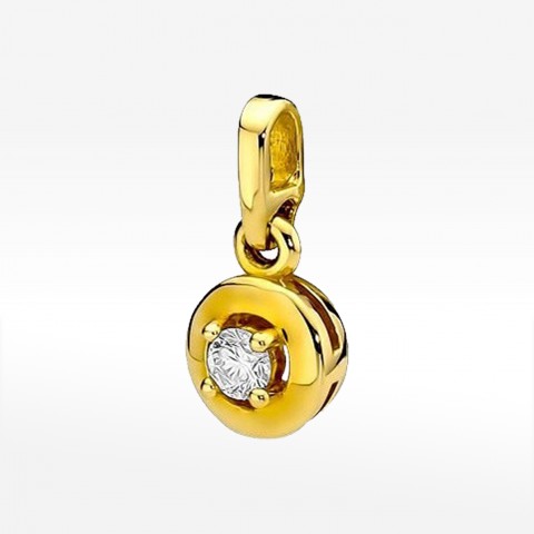 Zawieszka z żółtego złota z diamentem - próba 585 0,10CT Z-045A