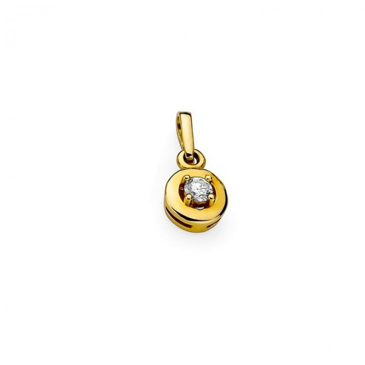 Zawieszka z żółtego złota z diamentem - próba 585 0,10CT Z-045A