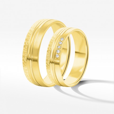 Obrączki ślubne z żółtego złota 6mm