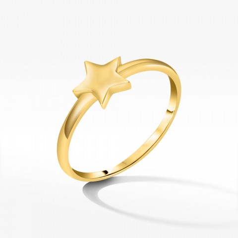 Złoty pierścionek z gwiazdką