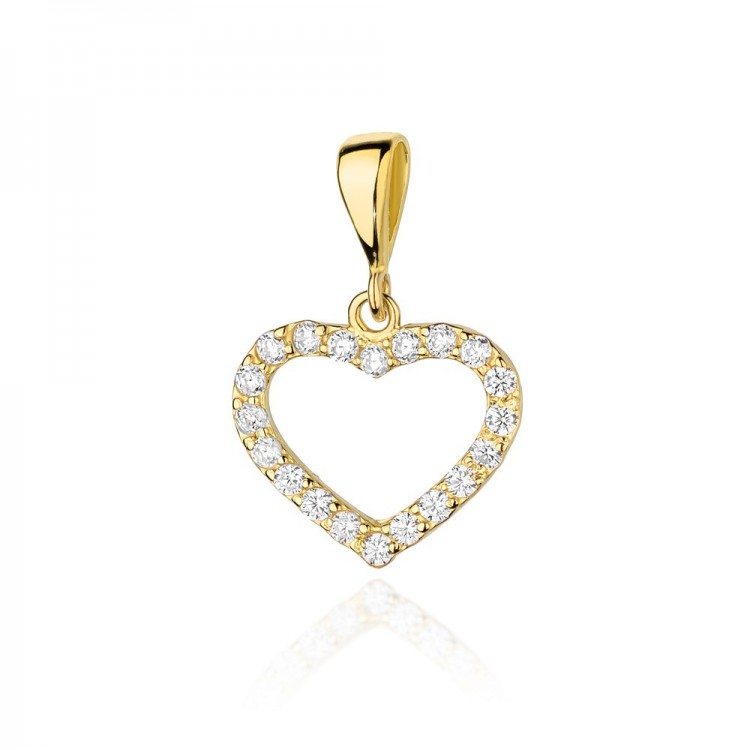 Zawieszka z żółtego złota z diamentami  - próba 585 0,29CT S-019