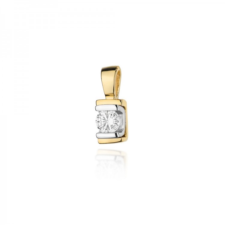 Zawieszka z żółtego złota z diamentem - próba 585 0,10CT Z-343A