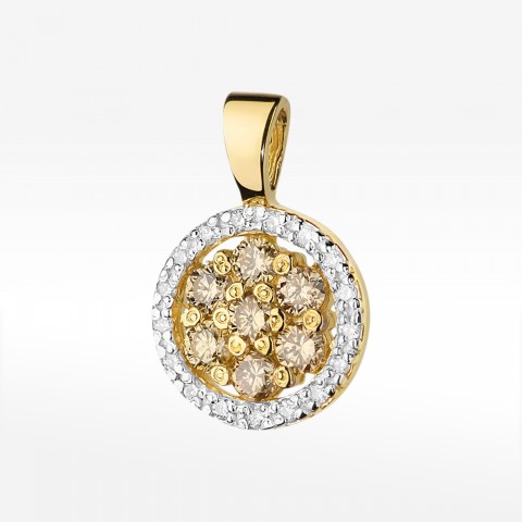 Zawieszka z żółtego złota z diamentami  - próba 585 0,435CT Z-440
