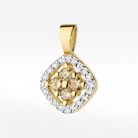 Zawieszka z żółtego złota z diamentami  - próba 585 0,30CT Z-441