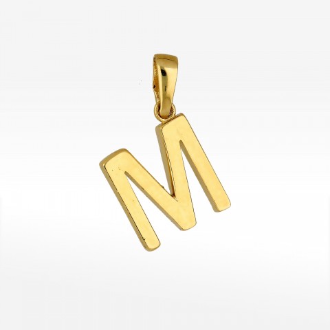 Zawieszka ze złota literka M