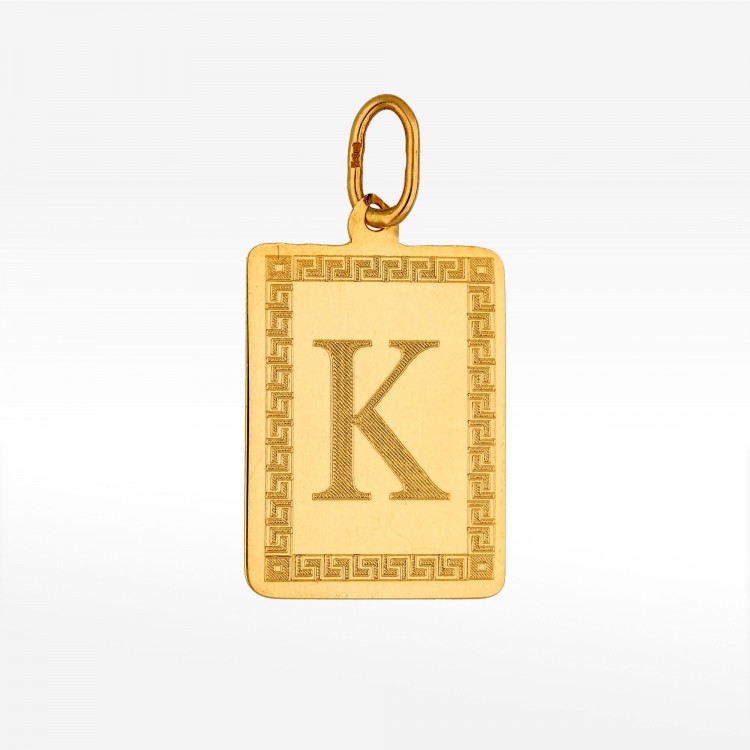 Złota zawieszka literka K