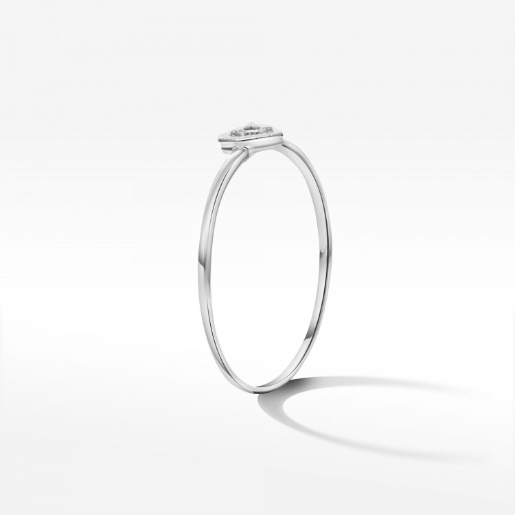 Pierścionek z różowego złota z diamentem - próba 585 0,02CT PV-220B