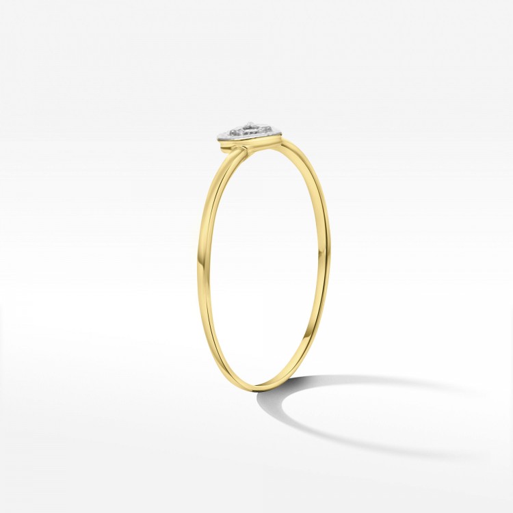 Pierścionek z białego złota z diamentem - próba 585 0,02CT PV-220A