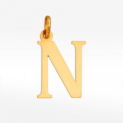 Zawieszka ze złota literka N