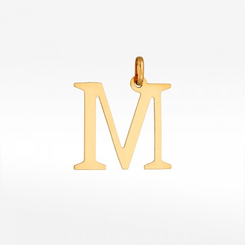 Zawieszka ze złota literka M