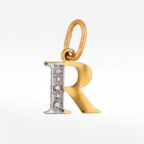 Zawieszka ze złota litera R