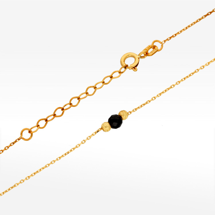 Naszyjnik ze złota z hematytami 42-45cm