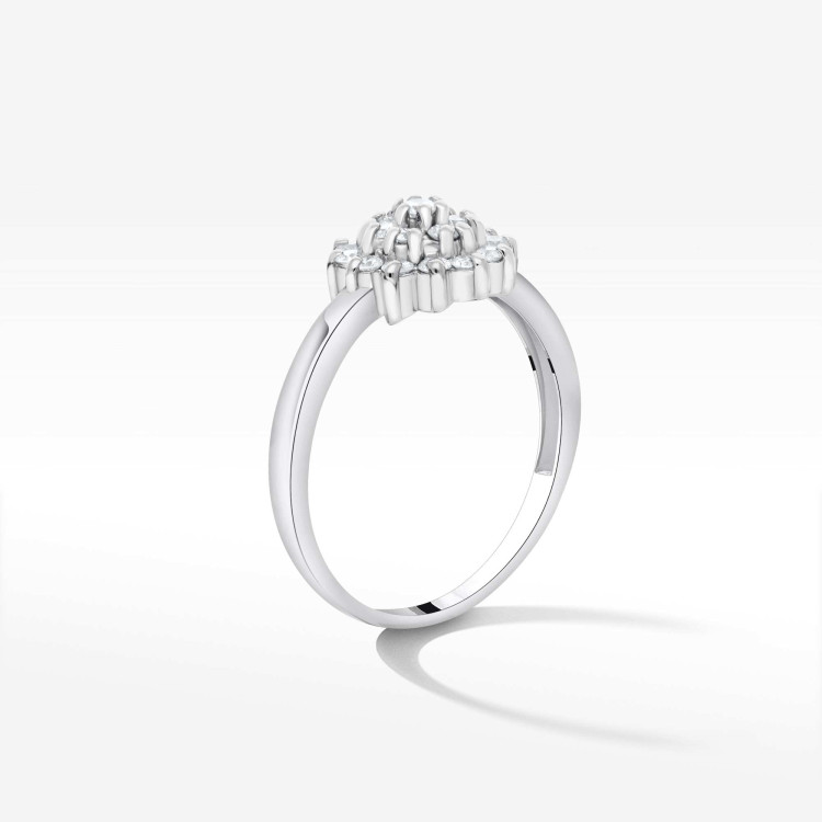 Pierścionek z białego złota z diamentami - próba 585 0,40CT PV-252B
