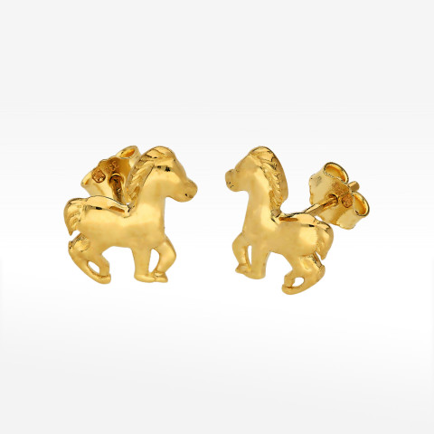 Kolczyki ze złota koń