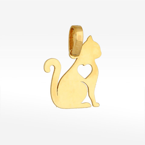 Zawieszka ze złota kot