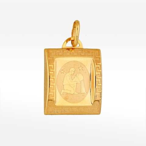 Zawieszka ze złota znak zodiaku wodnik