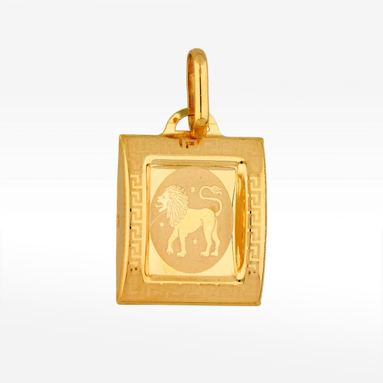 Zawieszka ze złota znak zodiaku lew