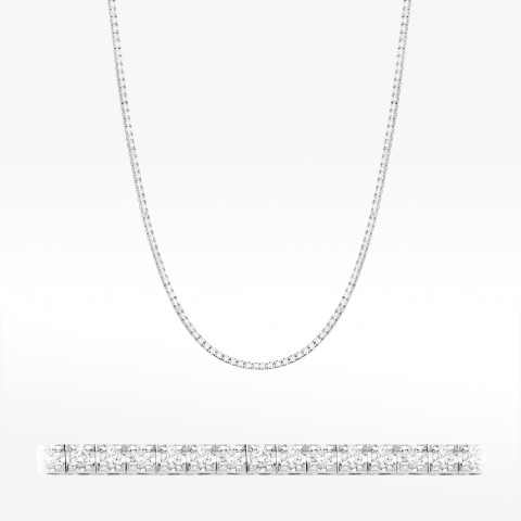 Naszyjnik z białego złota z diamentami - próba 585 4,56CT N45056